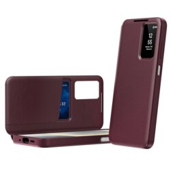 Husa tip carte Samsung Galaxy A27 5G SmartView Series, rosu