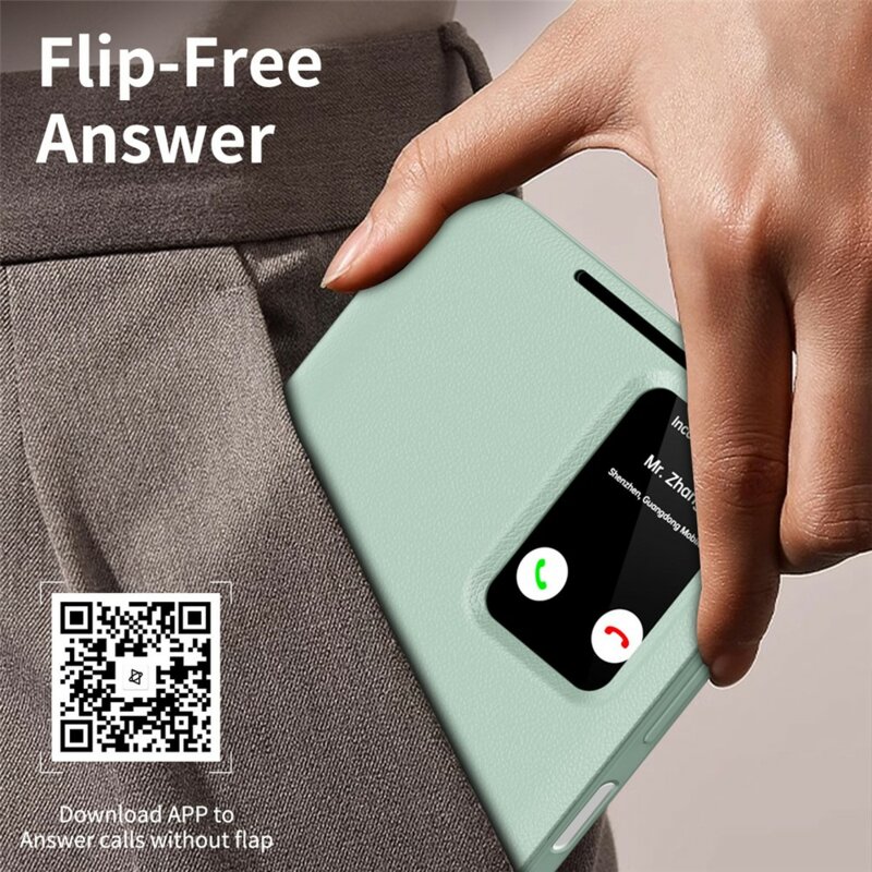Husa tip carte Samsung Galaxy A27 5G SmartView Series, verde