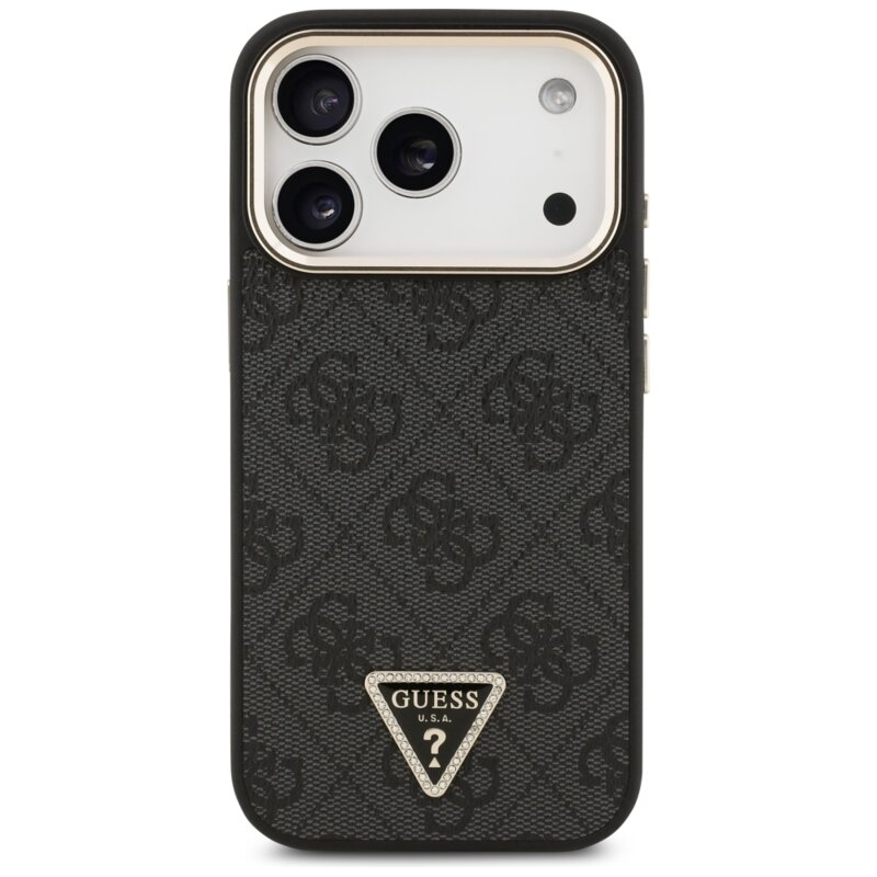 Husa originala Guess iPhone 18 Pro Hardcase 4G Triangle Logo MagSafe, negru, GUHMP18LP4GTDGMK