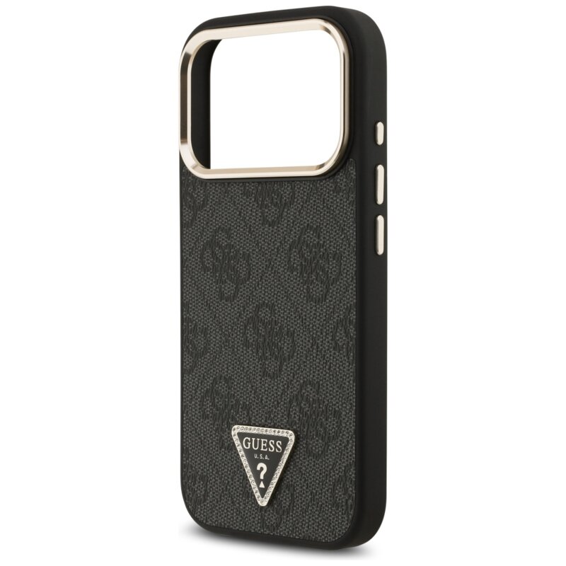 Husa originala Guess iPhone 18 Pro Hardcase 4G Triangle Logo MagSafe, negru, GUHMP18LP4GTDGMK