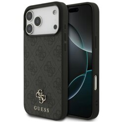 Husa originala Guess iPhone 18 Pro Max Hardcase 4G Small & Classic MagSafe, negru, GUHMP18XP4SM4MK