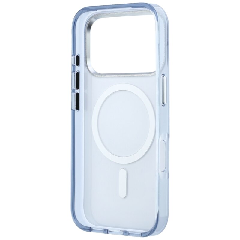 Husa iPhone 18 Pro Karl Lagerfeld IML KC Bodies Sketch Print MagSafe, bleu