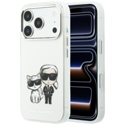 Husa iPhone 17 Pro Karl Lagerfeld IML KC Bodies Sketch Print MagSafe, bej