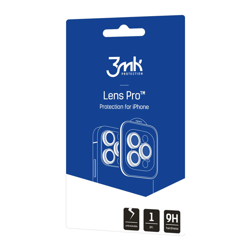 Folie iPhone 18 Pro Max 3mk Lens Protection Pro, bleu