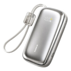 Baterie externa cu cablu 10000mAh Baseus, 22.5W, bej, E0027L01