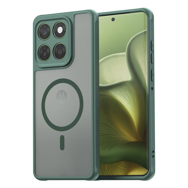 Husa Motorola Edge 60 Techsuit HaloFrost II MagSafe, verde