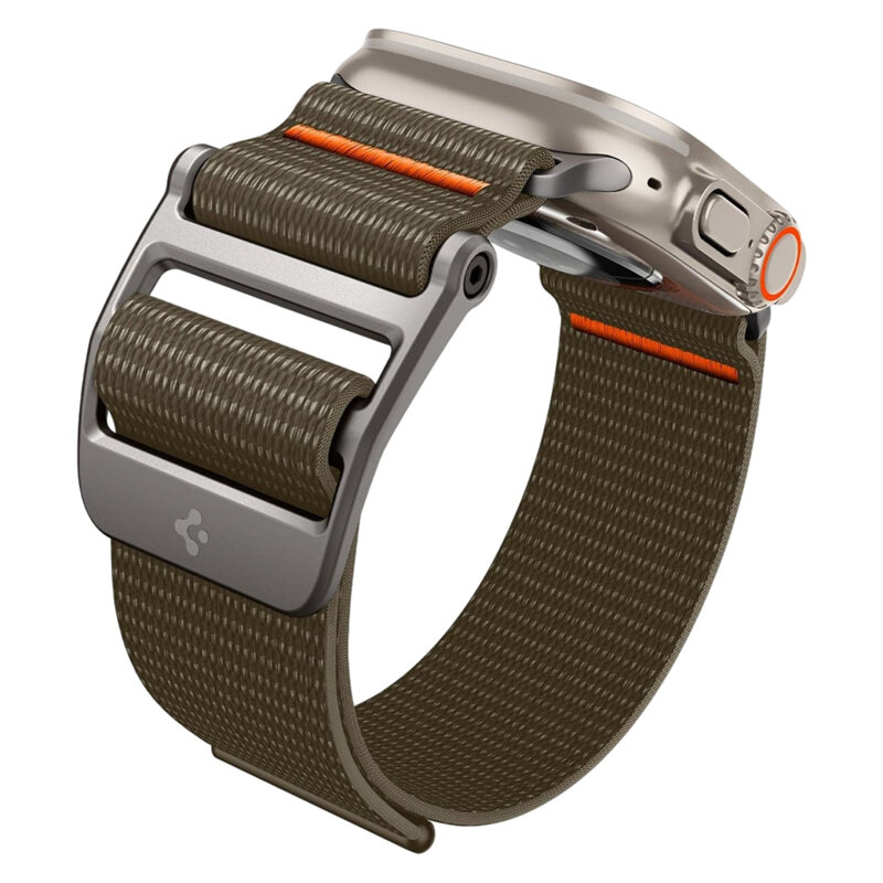 Curea Apple Watch 11 46mm Spigen DuraPro Flex, kaki