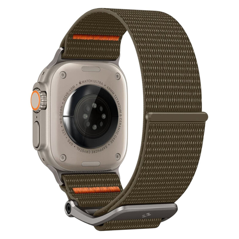 Curea Apple Watch 7 45mm Spigen DuraPro Flex, kaki