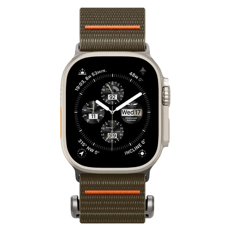 Curea Apple Watch 7 45mm Spigen DuraPro Flex, kaki