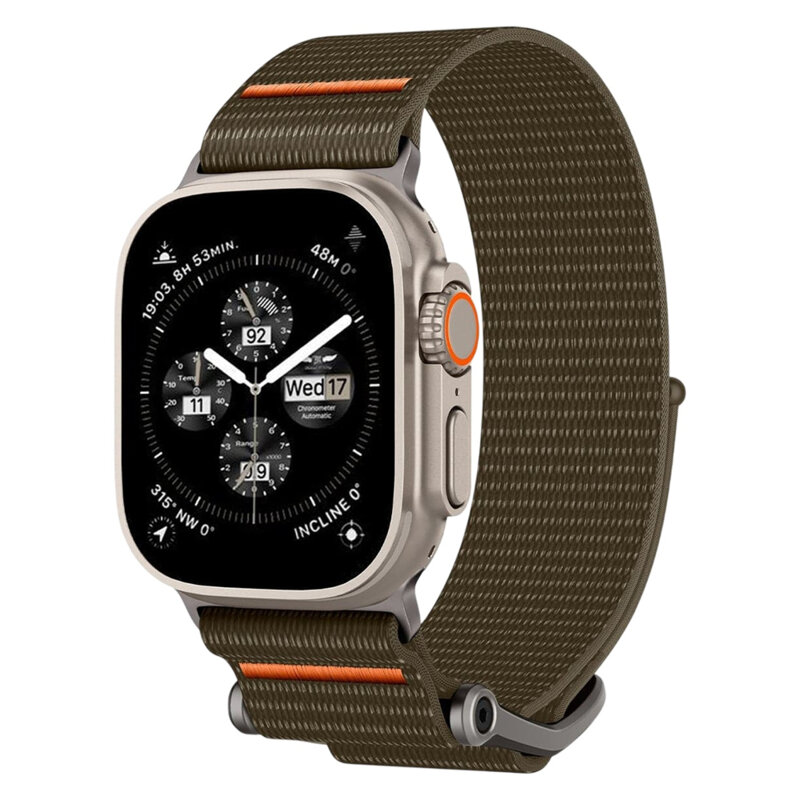 Curea Apple Watch 7 45mm Spigen DuraPro Flex, kaki