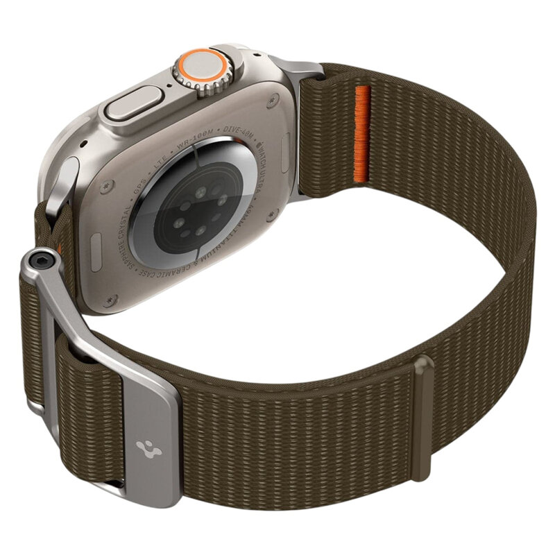 Curea Apple Watch 7 45mm Spigen DuraPro Flex, kaki