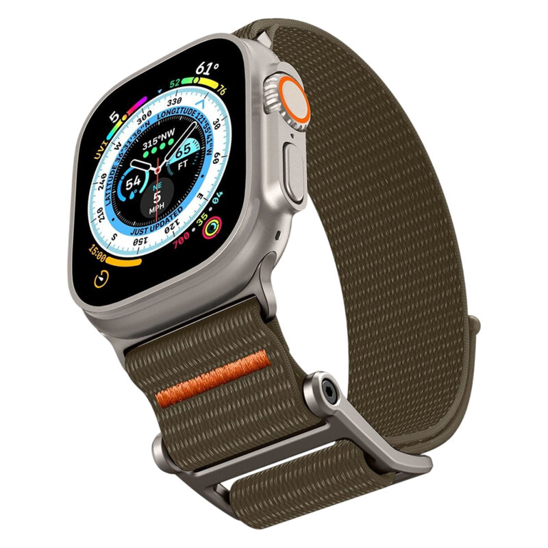 Curea Apple Watch 7 45mm Spigen DuraPro Flex, kaki