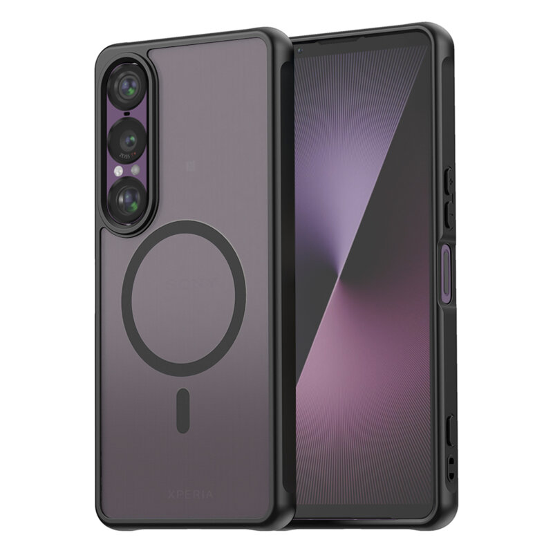 Husa Sony Xperia 1 VII Techsuit HaloFrost II MagSafe, negru