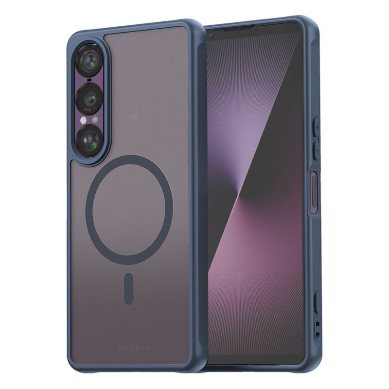 Husa Sony Xperia 1 VII Techsuit HaloFrost II MagSafe, bleumarin