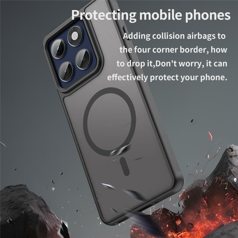 Husa Motorola Edge 60 Pro Techsuit HaloFrost II MagSafe, negru