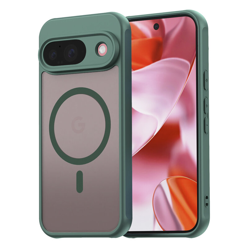 Husa Google Pixel 9 Techsuit HaloFrost II MagSafe, verde