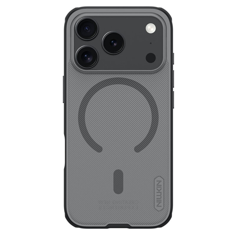 Husa iPhone 18 Pro Nillkin Super Frosted Shield Pro Magnetic, negru/transparenta