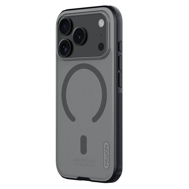 Husa iPhone 18 Pro Nillkin Super Frosted Shield Pro Magnetic, negru/transparenta
