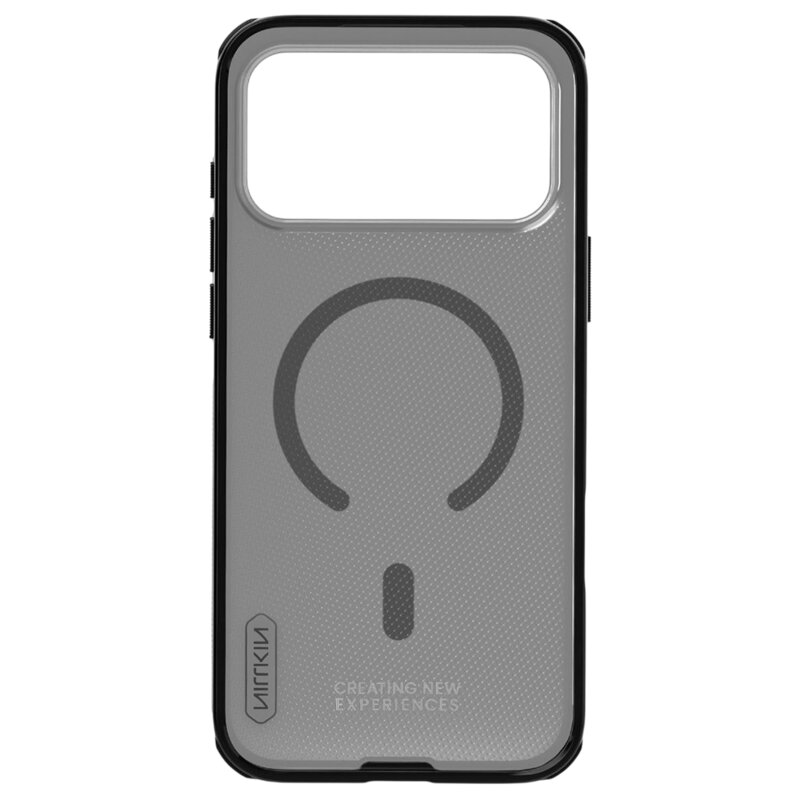 Husa iPhone 18 Pro Nillkin Super Frosted Shield Pro Magnetic, negru/transparenta