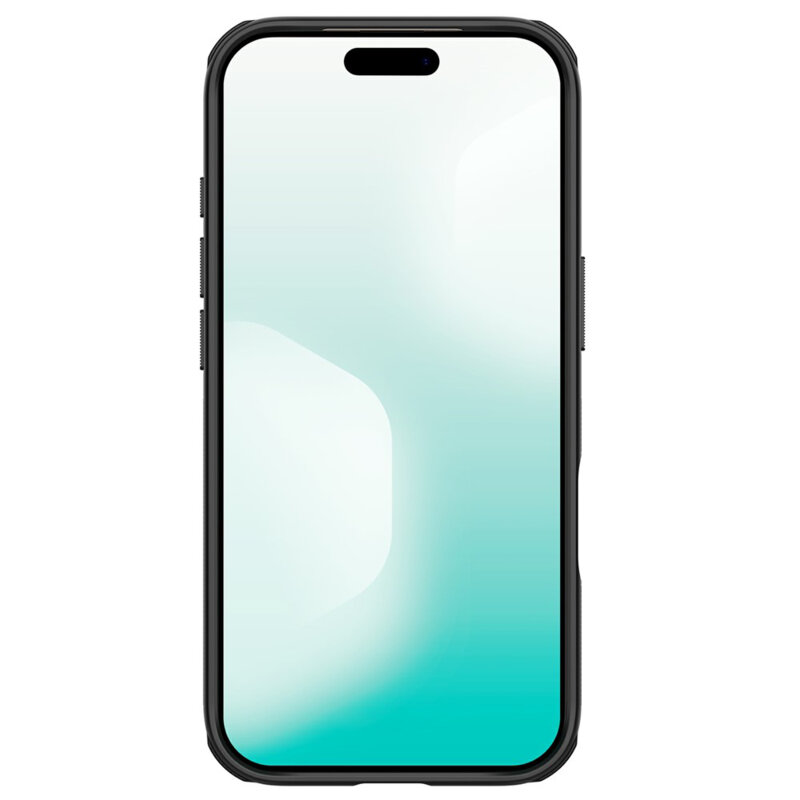 Husa iPhone 17 Pro Nillkin Super Frosted Shield Pro Magnetic, negru/transparenta