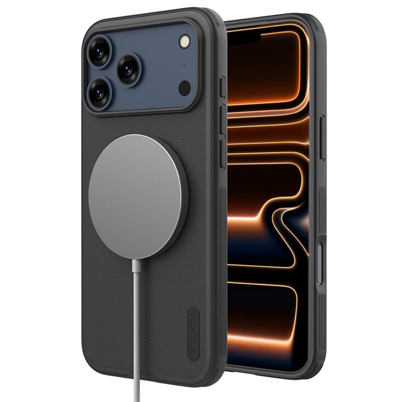 Husa iPhone 18 Pro Nillkin Super Frosted Shield Pro Magnetic, negru