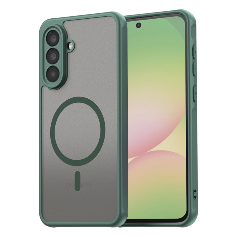 Husa Samsung Galaxy A56 5G Techsuit HaloFrost II MagSafe, verde