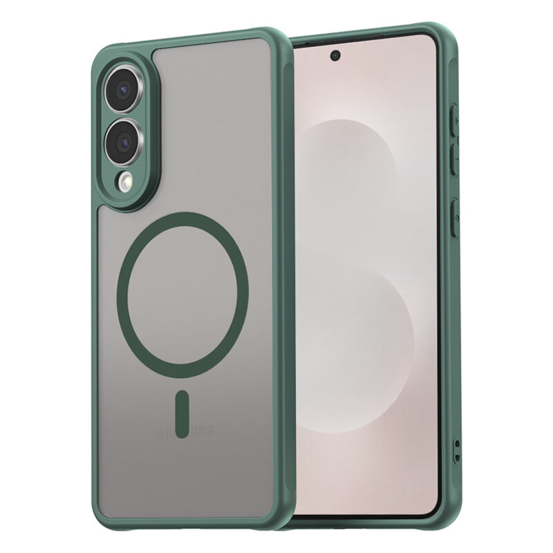 Husa Samsung Galaxy S25 Edge Techsuit HaloFrost II MagSafe, verde