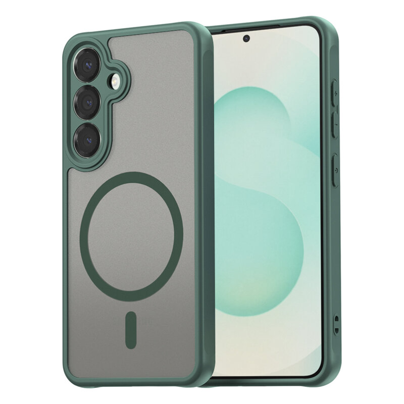 Husa Samsung Galaxy S25 Plus Techsuit HaloFrost II MagSafe, verde