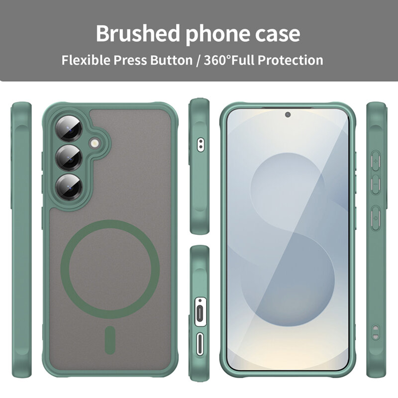 Husa Samsung Galaxy S25 Plus Techsuit HaloFrost II MagSafe, verde