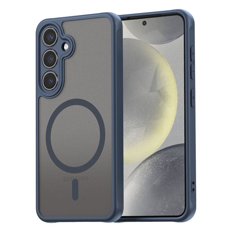 Husa Samsung Galaxy S24 Techsuit HaloFrost II MagSafe, bleumarin