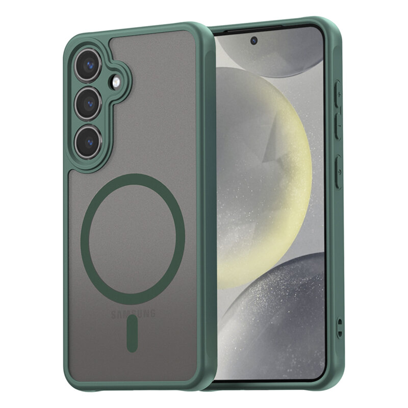 Husa Samsung Galaxy S24 Techsuit HaloFrost II MagSafe, verde
