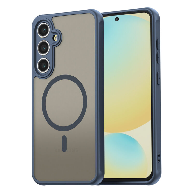 Husa Samsung Galaxy S24 FE Techsuit HaloFrost II MagSafe, bleumarin
