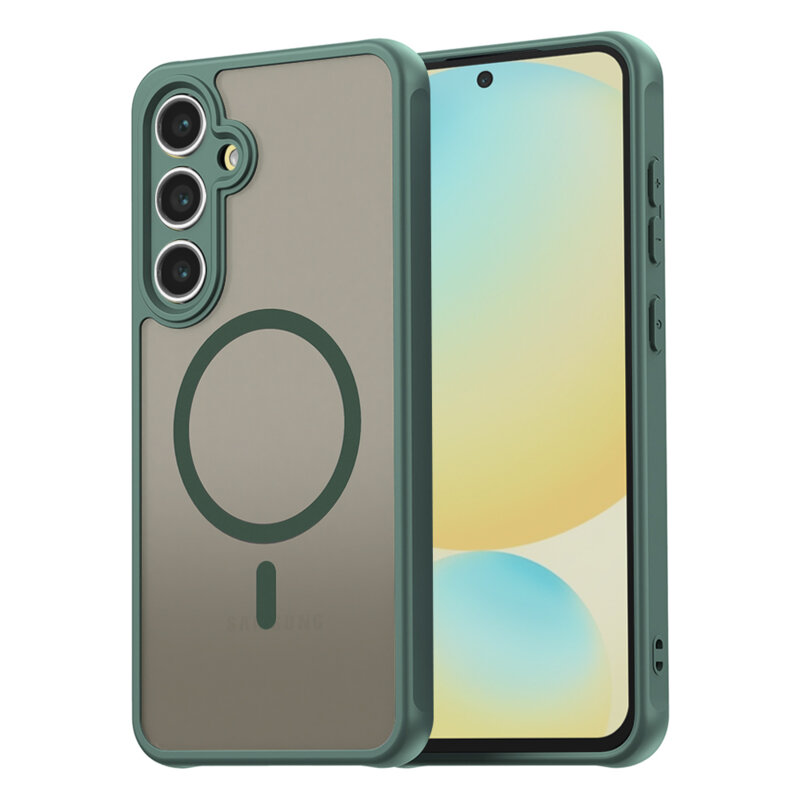 Husa Samsung Galaxy S24 FE Techsuit HaloFrost II MagSafe, verde