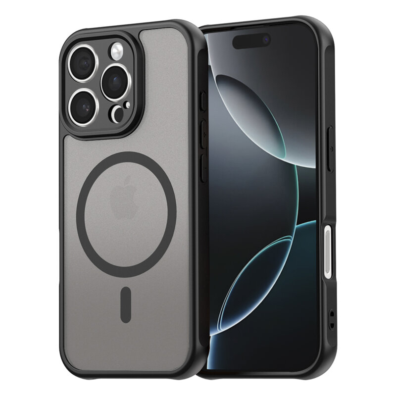 Husa iPhone 16 Pro Techsuit HaloFrost II MagSafe, negru