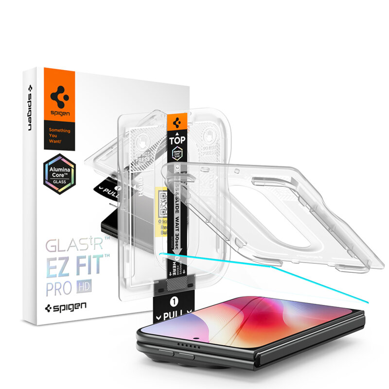 Folie iPhone Duo Spigen Glas.tR EZ Fit Pro HD, transparenta