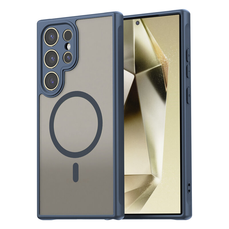 Husa Samsung Galaxy S24 Ultra Techsuit HaloFrost II MagSafe, bleumarin