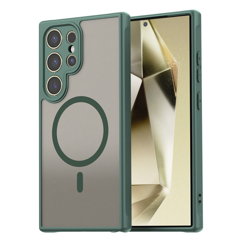 Husa Samsung Galaxy S24 Ultra Techsuit HaloFrost II MagSafe, verde