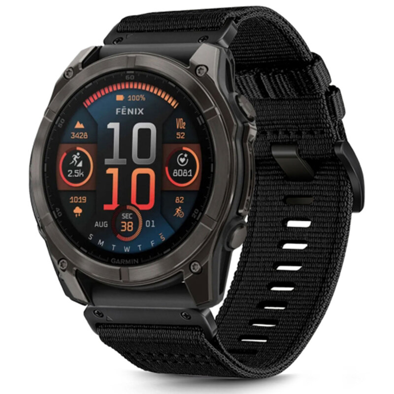 Curea Garmin Fenix 9 Pro 51mm Techsuit, negru, W070
