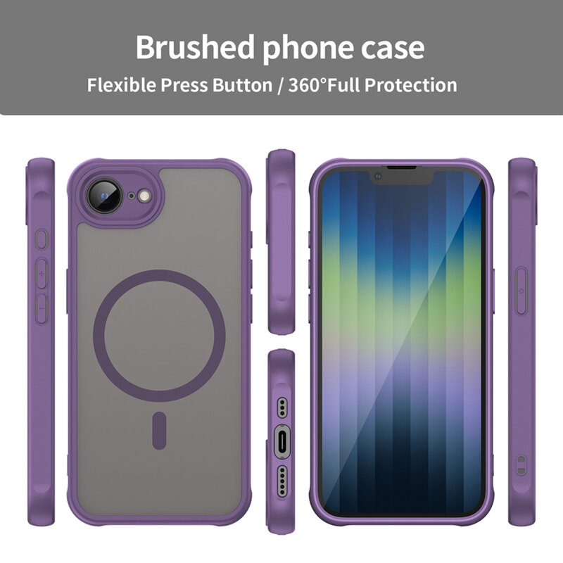 Husa iPhone 17e Techsuit HaloFrost II MagSafe, mov