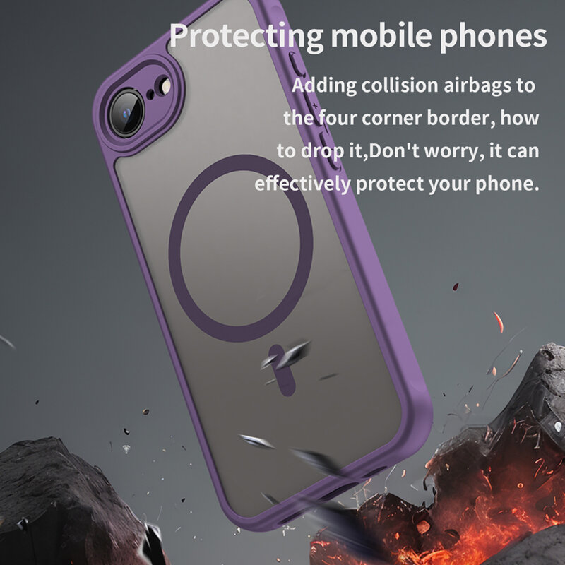 Husa iPhone 17e Techsuit HaloFrost II MagSafe, mov
