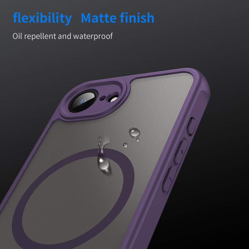 Husa iPhone 17e Techsuit HaloFrost II MagSafe, mov