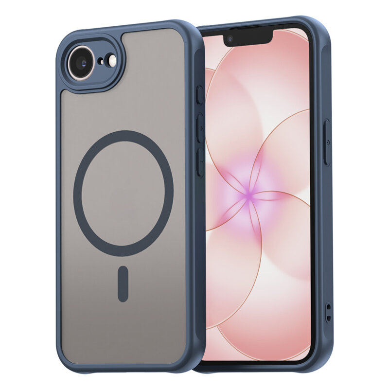 Husa iPhone 17e Techsuit HaloFrost II MagSafe, bleumarin
