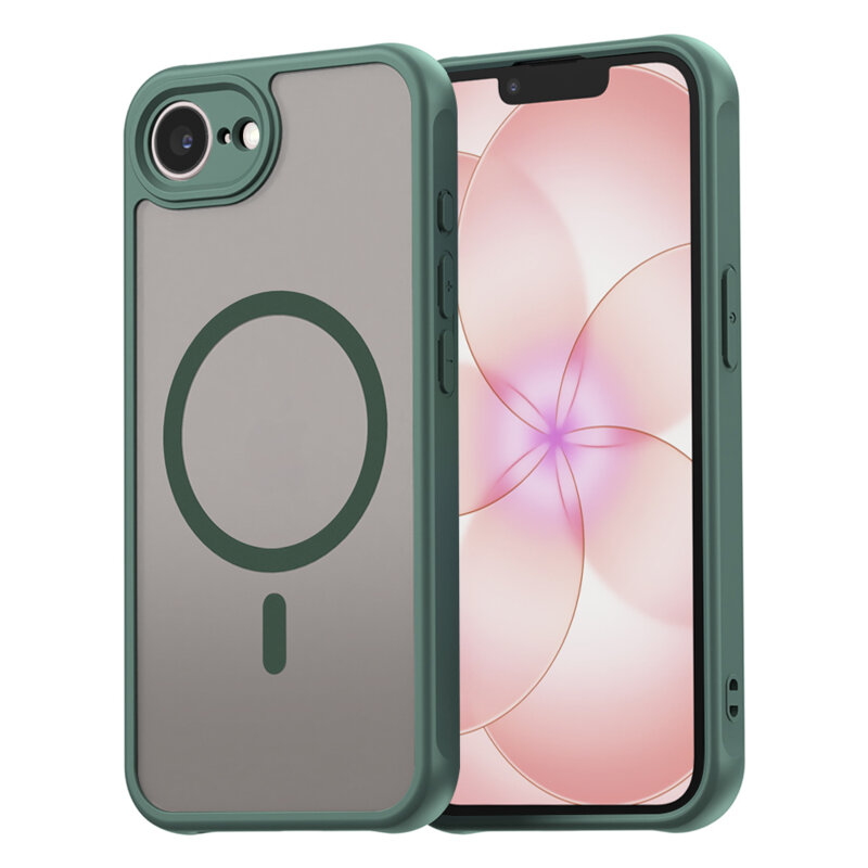 Husa iPhone 17e Techsuit HaloFrost II MagSafe, verde