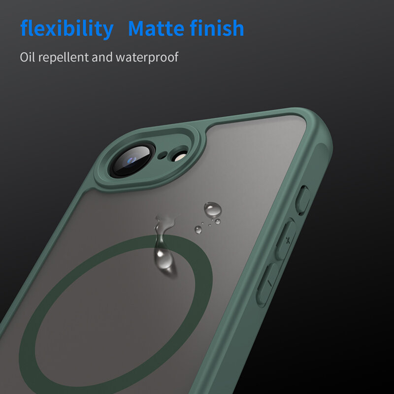 Husa iPhone 17e Techsuit HaloFrost II MagSafe, verde