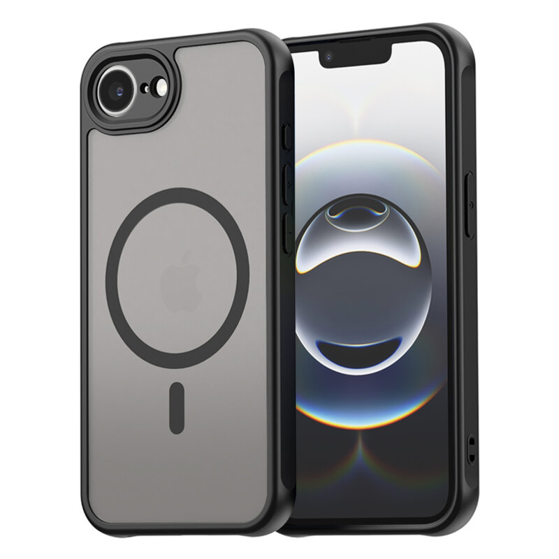 Husa iPhone 16e Techsuit HaloFrost II MagSafe, negru