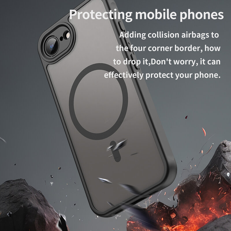 Husa iPhone 17e Techsuit HaloFrost II MagSafe, negru
