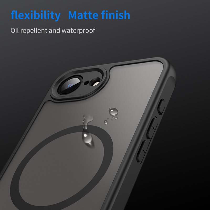 Husa iPhone 17e Techsuit HaloFrost II MagSafe, negru