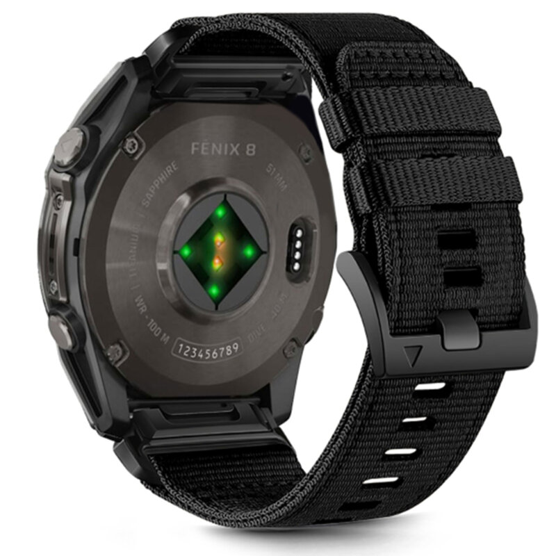 Curea Garmin Fenix 9 47mm Techsuit, negru, W070