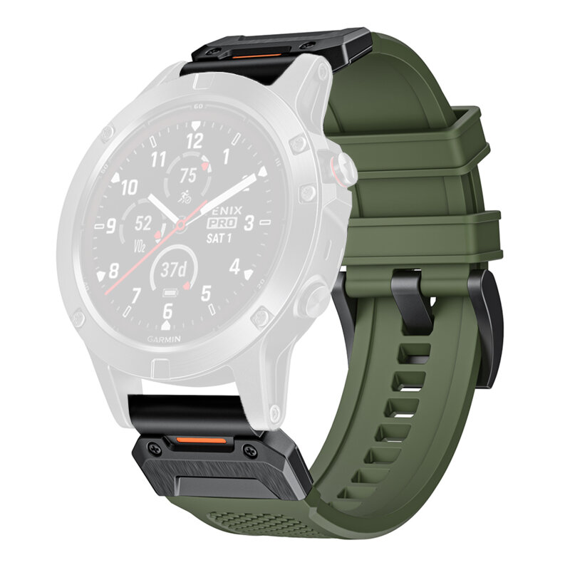 Curea Garmin Fenix 9 47mm Techsuit, verde, W068
