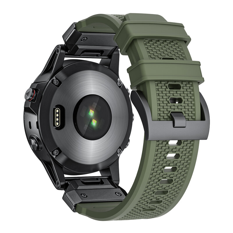 Curea Garmin Fenix 9 Pro-Solar 47mm Techsuit, verde, W068